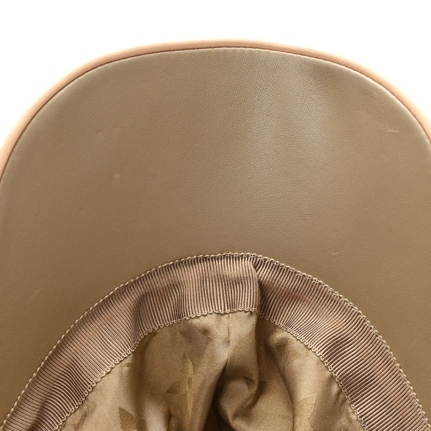 Polyester Silk Monogram LV Get Ready Cap M Beige