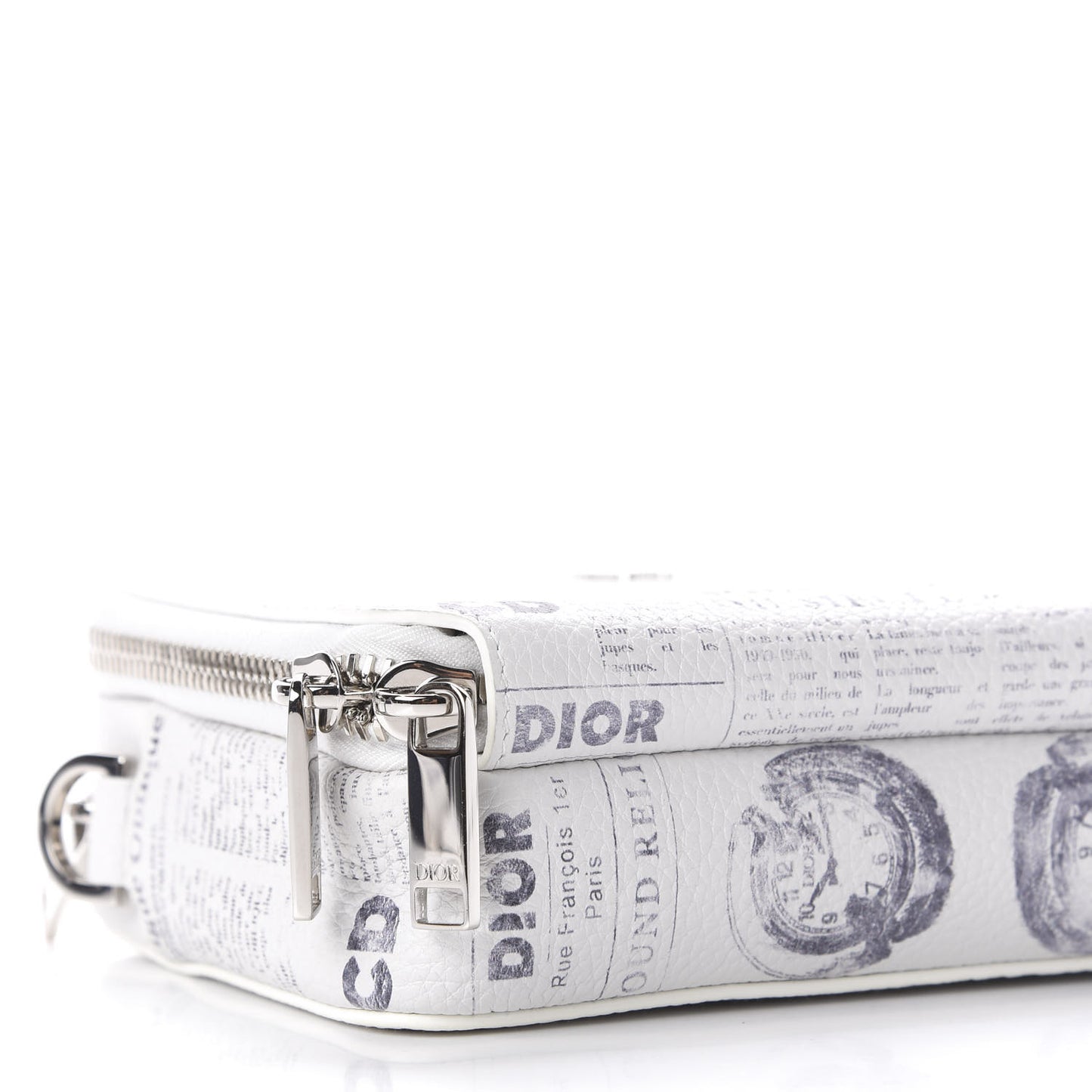 X DANIEL ARSHAM Grained Calfskin Newspaper Messenger White