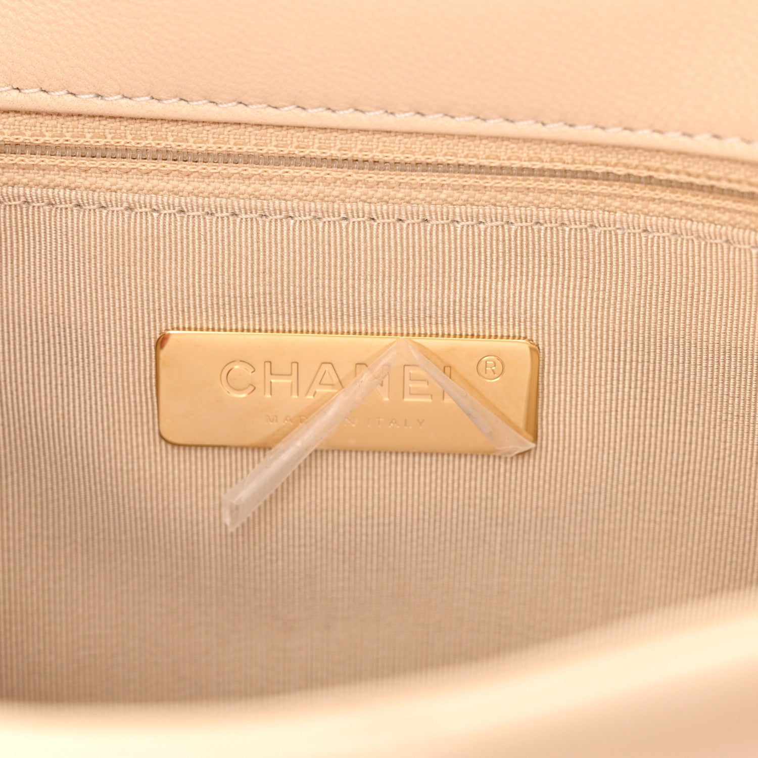 Chanel Goatskin Quilted Medium Chanel 19 Flap Beige 6 of 11