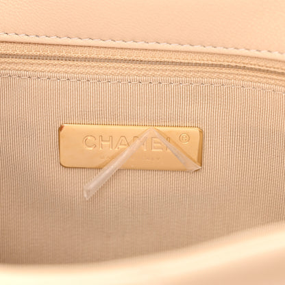 Chanel Goatskin Quilted Medium Chanel 19 Flap Beige 6 of 11