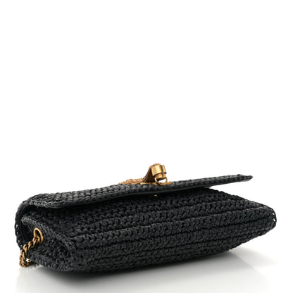 Saint Laurent Raffia Monogram Tassel Kate 99 Black 4 of 11