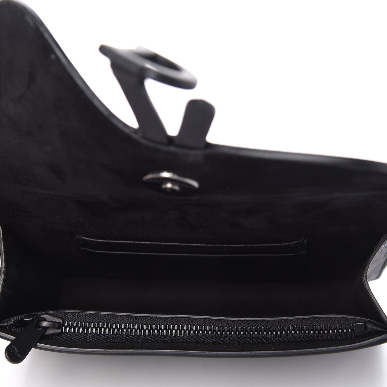 Christian Dior Ultra Matte Calfskin Saddle Belt Bag Black 5 of 9