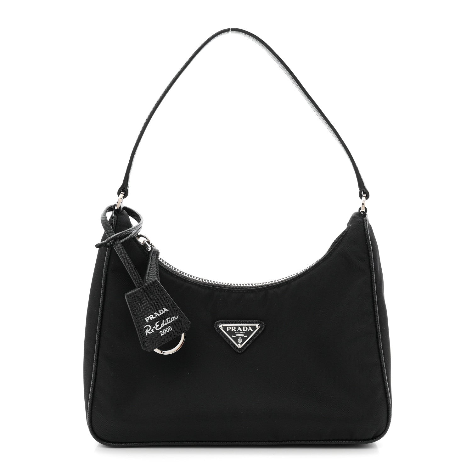 Prada Tessuto Nylon Saffiano Mini Re-Edition 2005 Bag Black 1 of 12