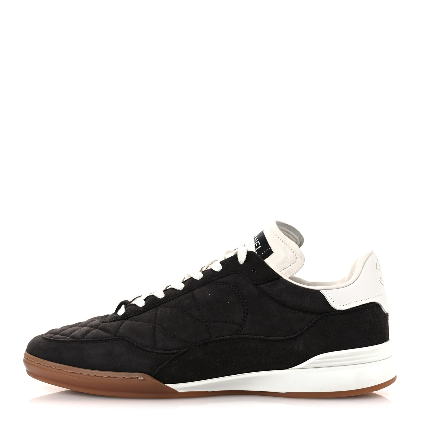 Suede Kidskin Quilted Mens Sneakers 43 Dark Grey