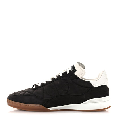 Chanel Suede Kidskin Quilted Mens Sneakers 43 Dark Grey 1 of 11