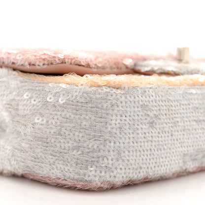 Chanel Sequin Mini Waterfall Flap Pink Blue Yellow 8 of 10