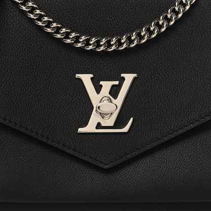 Louis Vuitton Soft Calfskin Mylockme Chain Bag BB Black 7 of 9