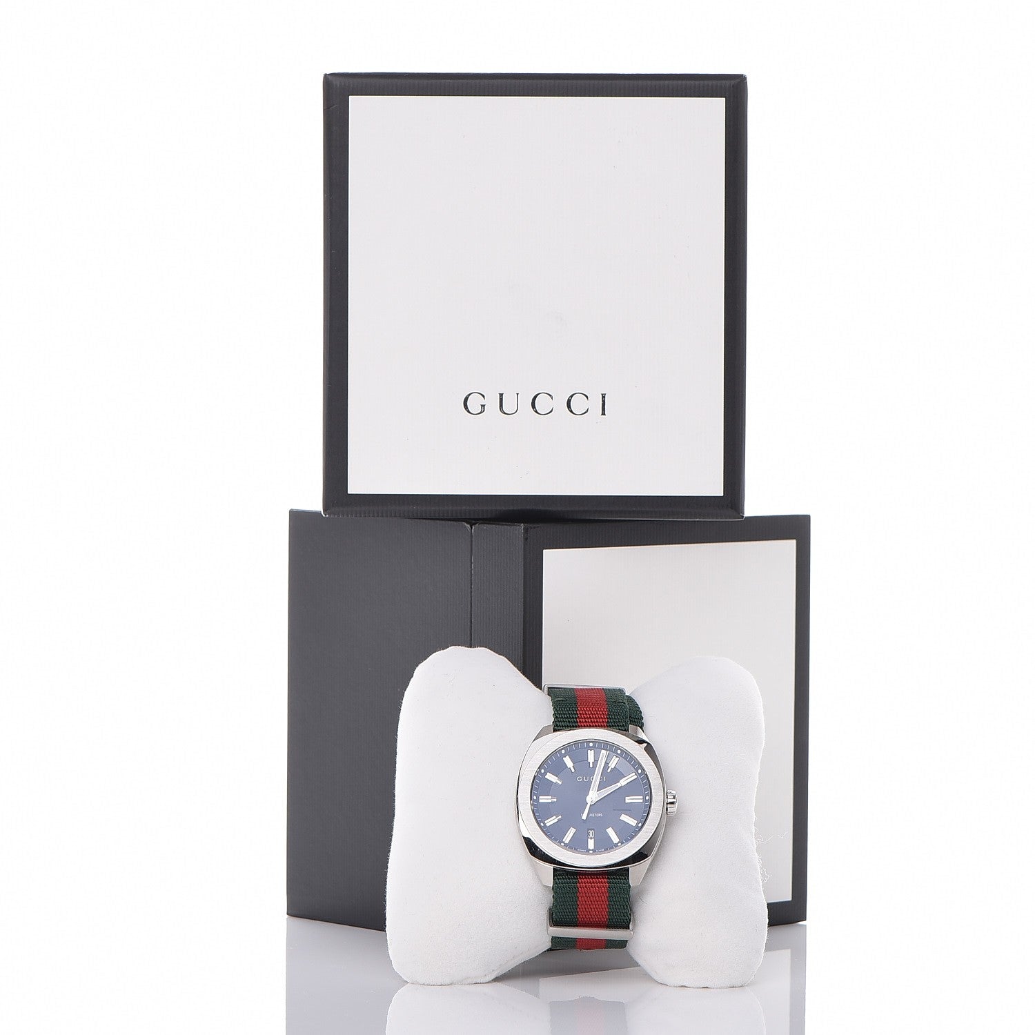 Gucci Stainless Steel Nylon 41mm GG2570 Quartz Watch Black 7 of 7