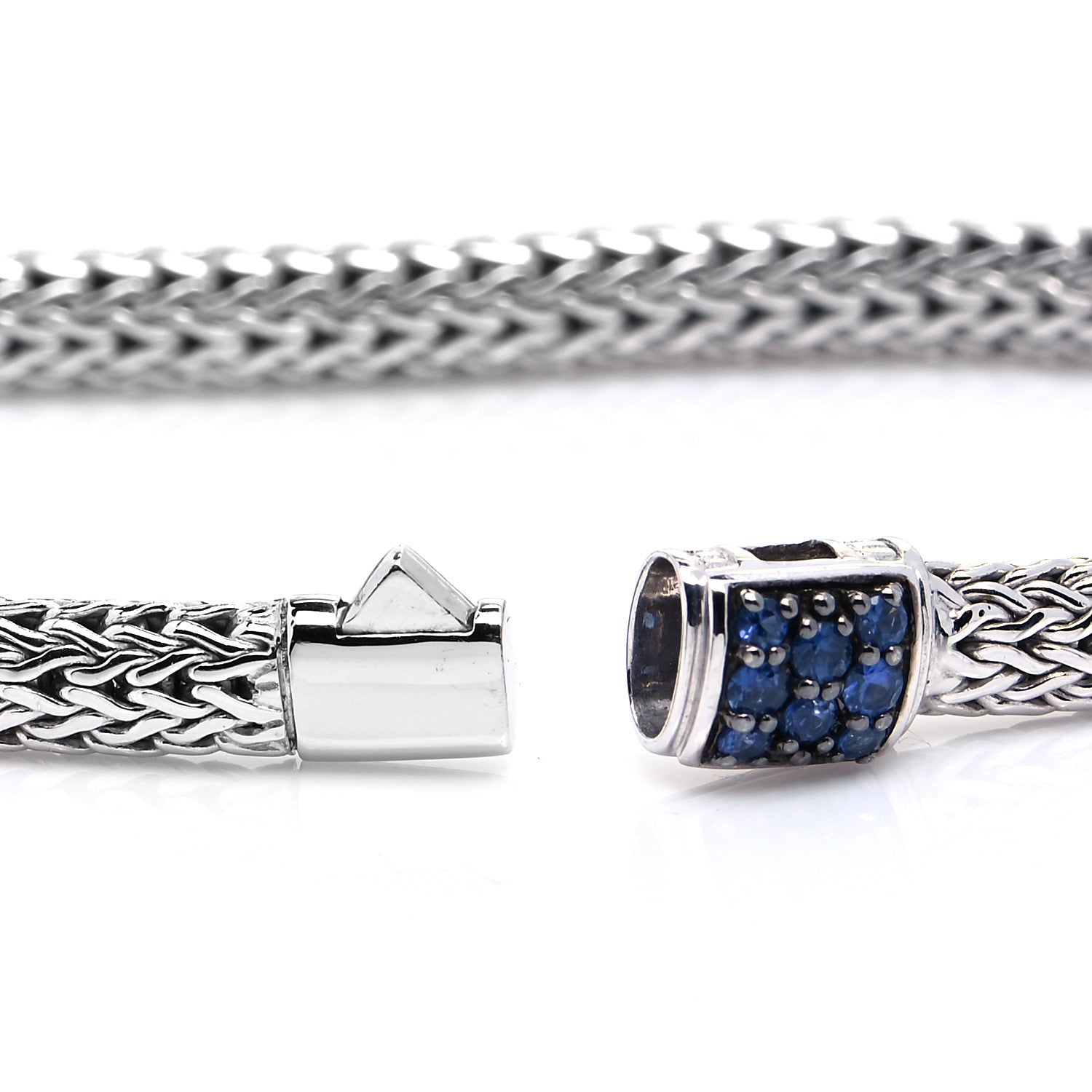 John Hardy Sterling Silver Blue Sapphire 5mm Classic Chain Bracelet 5 of 7