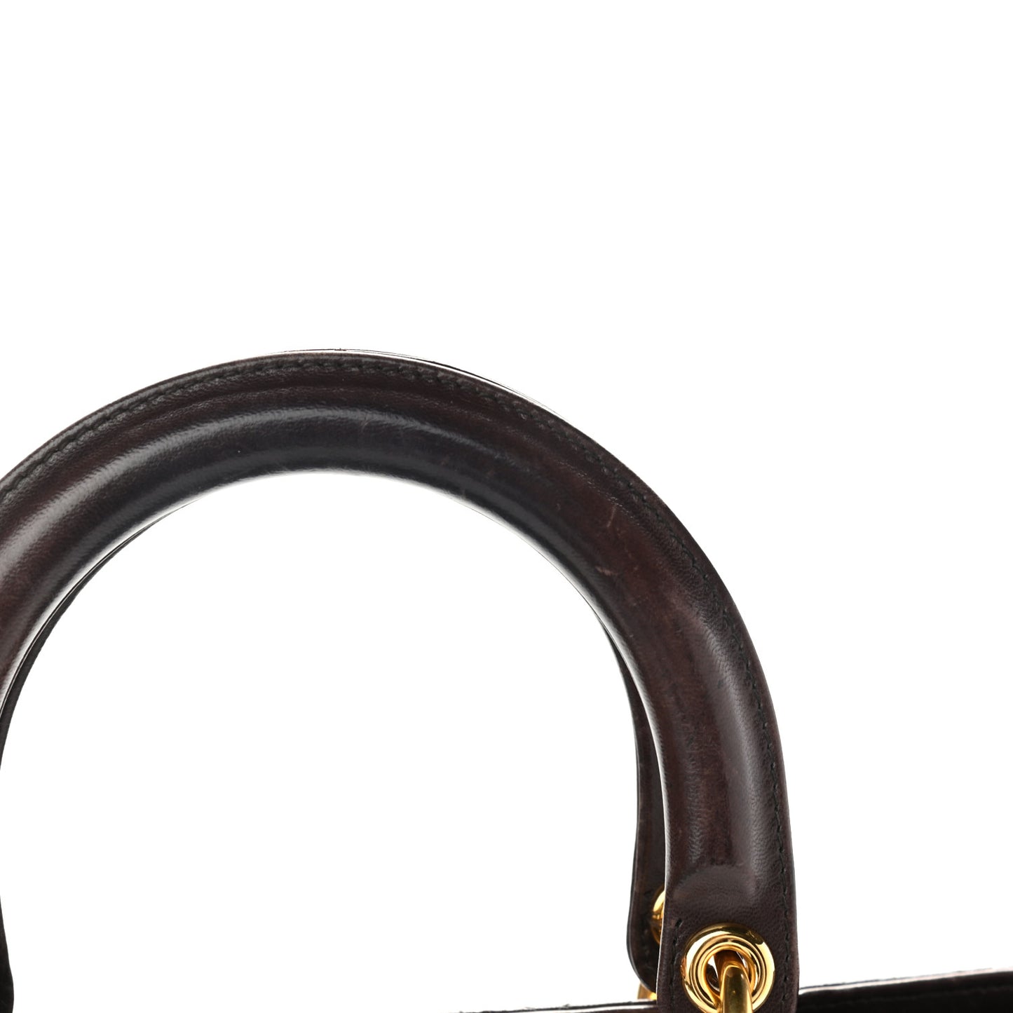 Lambskin Cannage Large Lady Dior Dark Brown