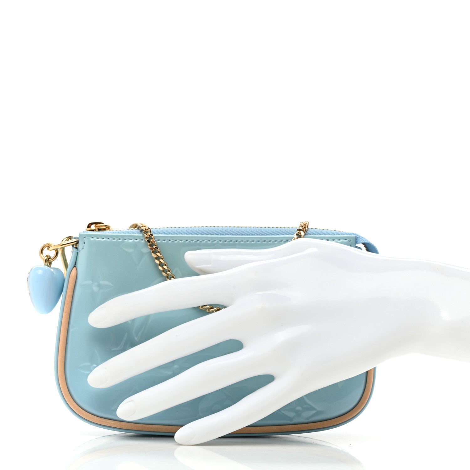 Louis Vuitton Vernis Valentine Mini Pochette Accessories Lollipop Blue 2 of 10
