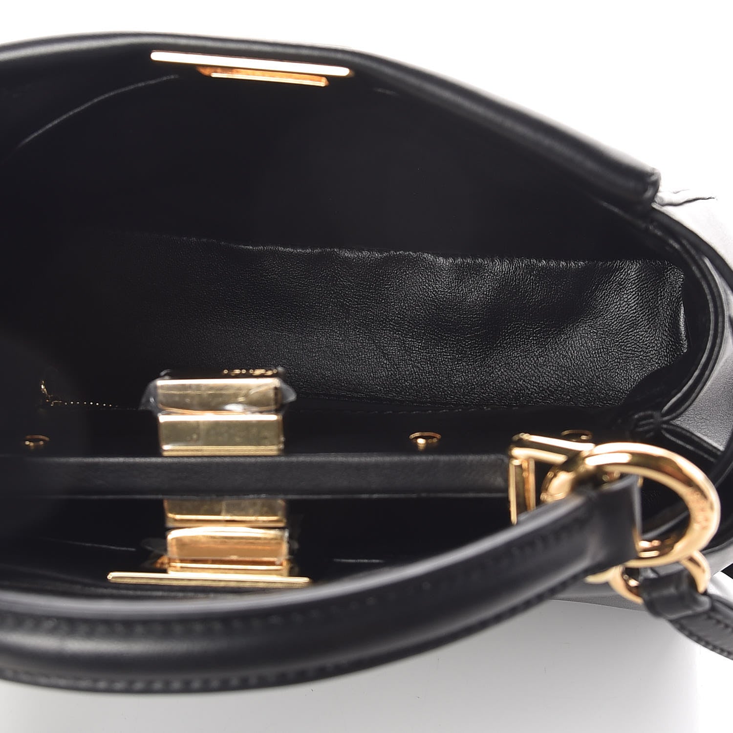 Fendi Nappa Mini Peekaboo Iconic Satchel Black 5 of 11