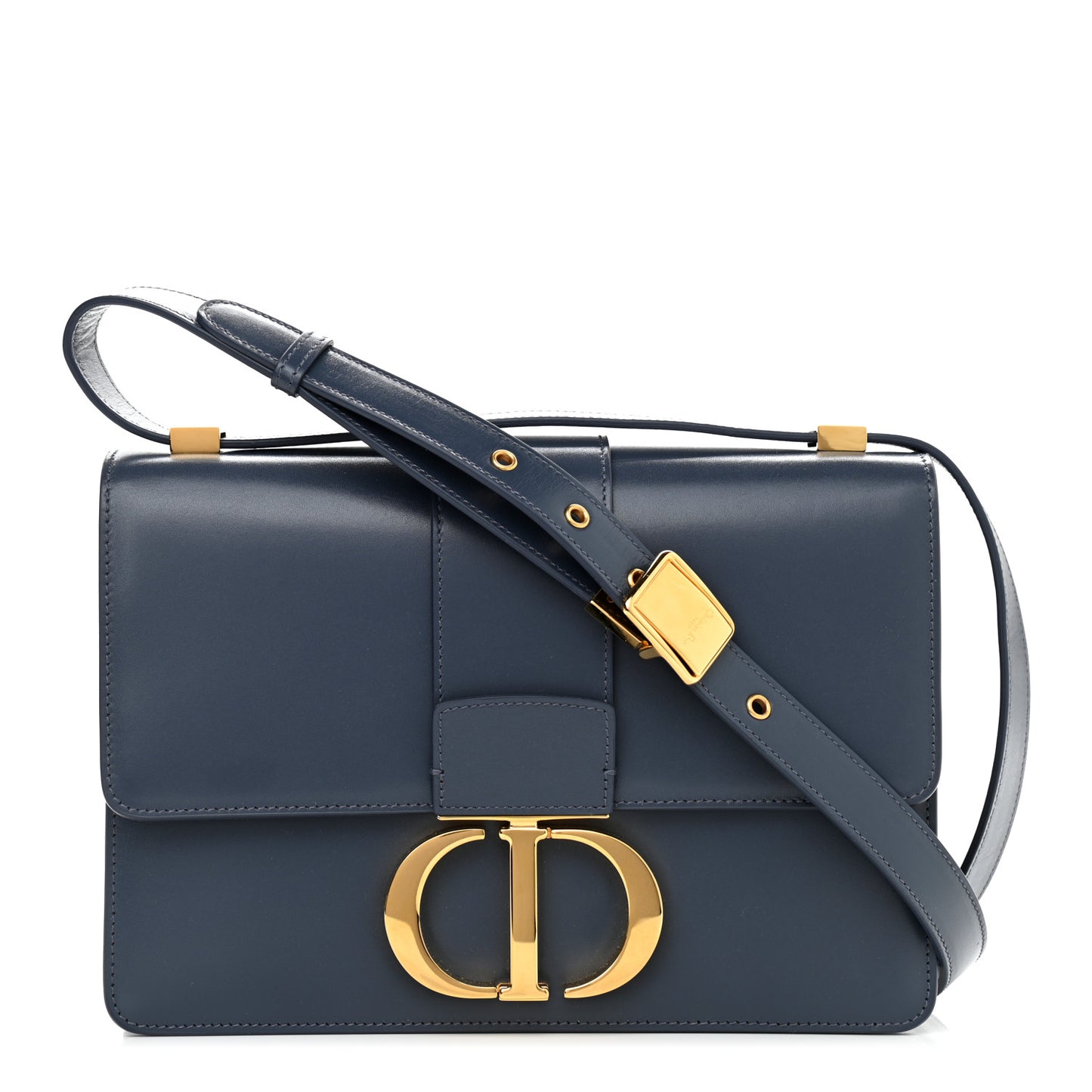 Smooth Calfskin 30 Montaigne Flap Bag Blue