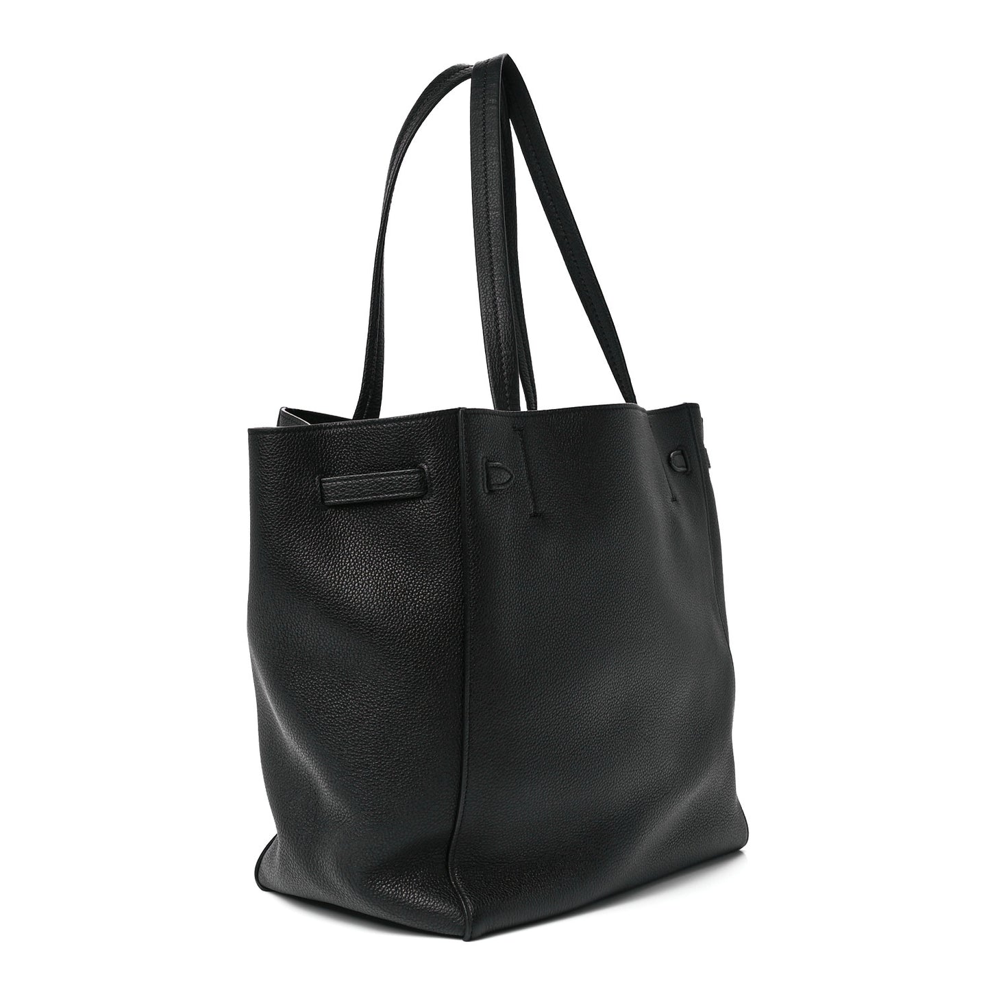 Soft Grained Calfskin Small Belt Cabas Phantom Black