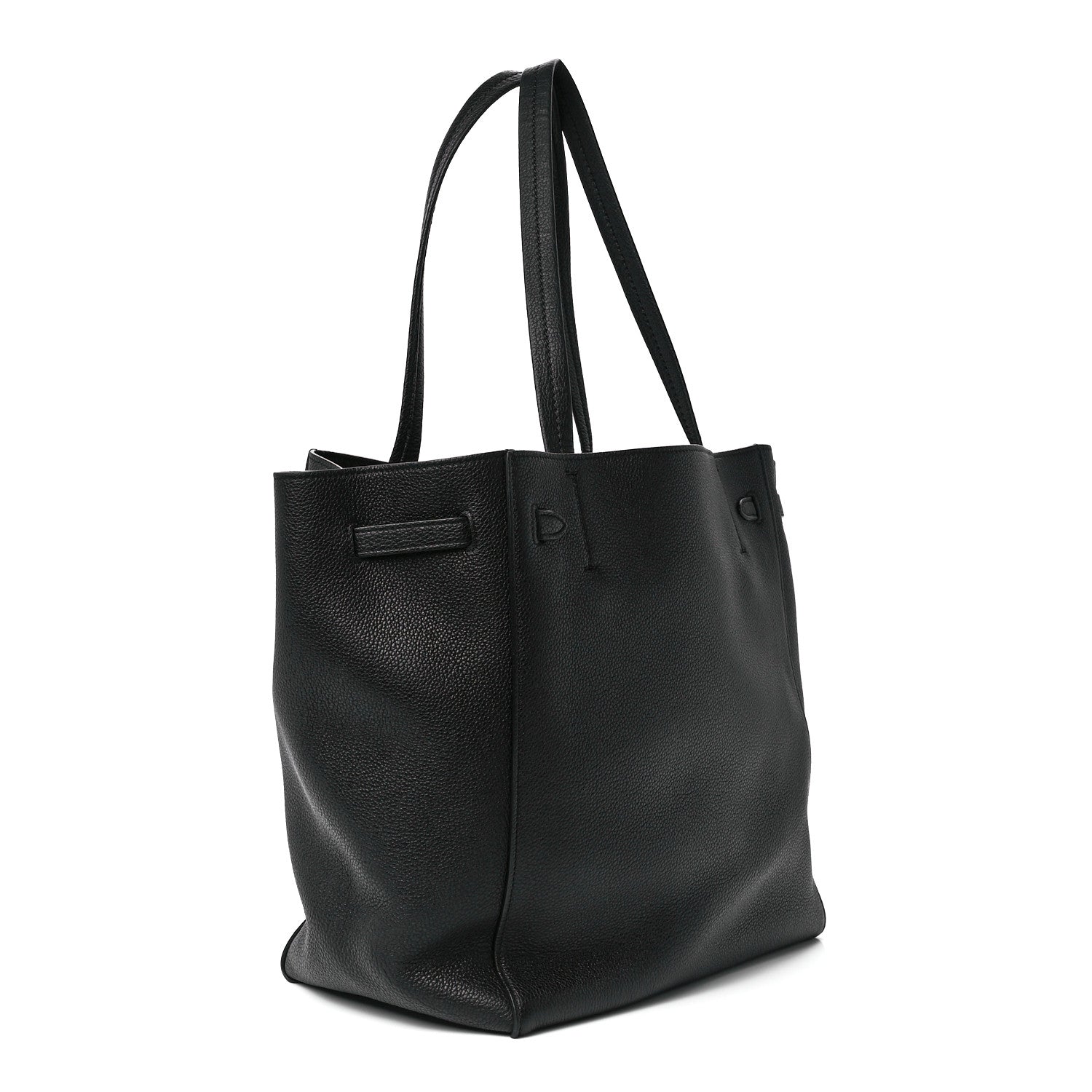 Celine Soft Grained Calfskin Small Belt Cabas Phantom Black 3 of 11