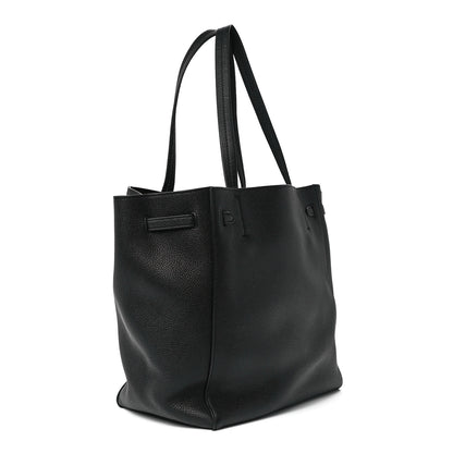Celine Soft Grained Calfskin Small Belt Cabas Phantom Black 3 of 11