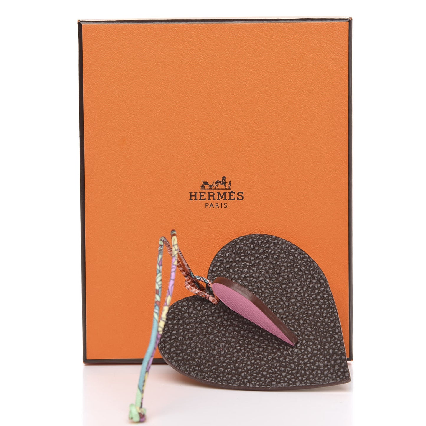 Togo Epsom Petit H Heart Bag Charm Multicolor