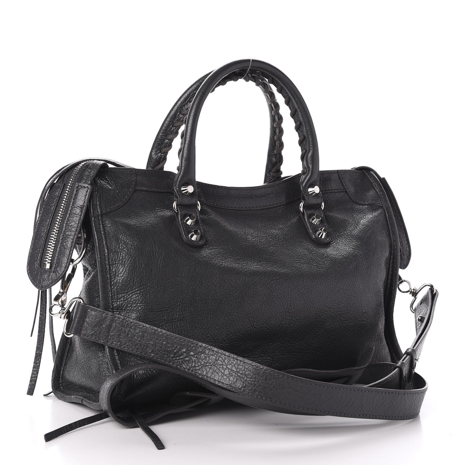 Balenciaga Agneau Classic Silver Hardware S City Black Gris Fossile 4 of 12