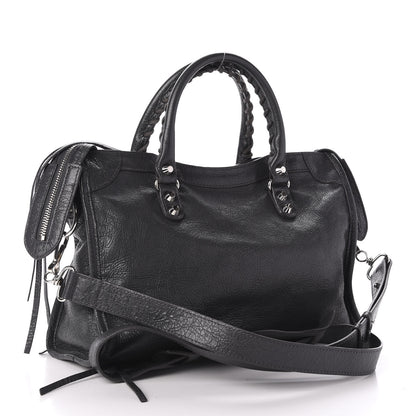 Balenciaga Agneau Classic Silver Hardware S City Black Gris Fossile 4 of 12