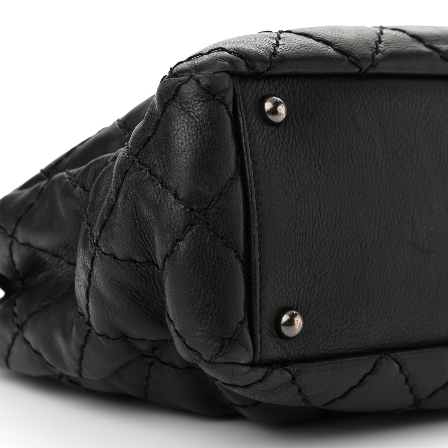 Calfskin Medium Stitch It Tote Black