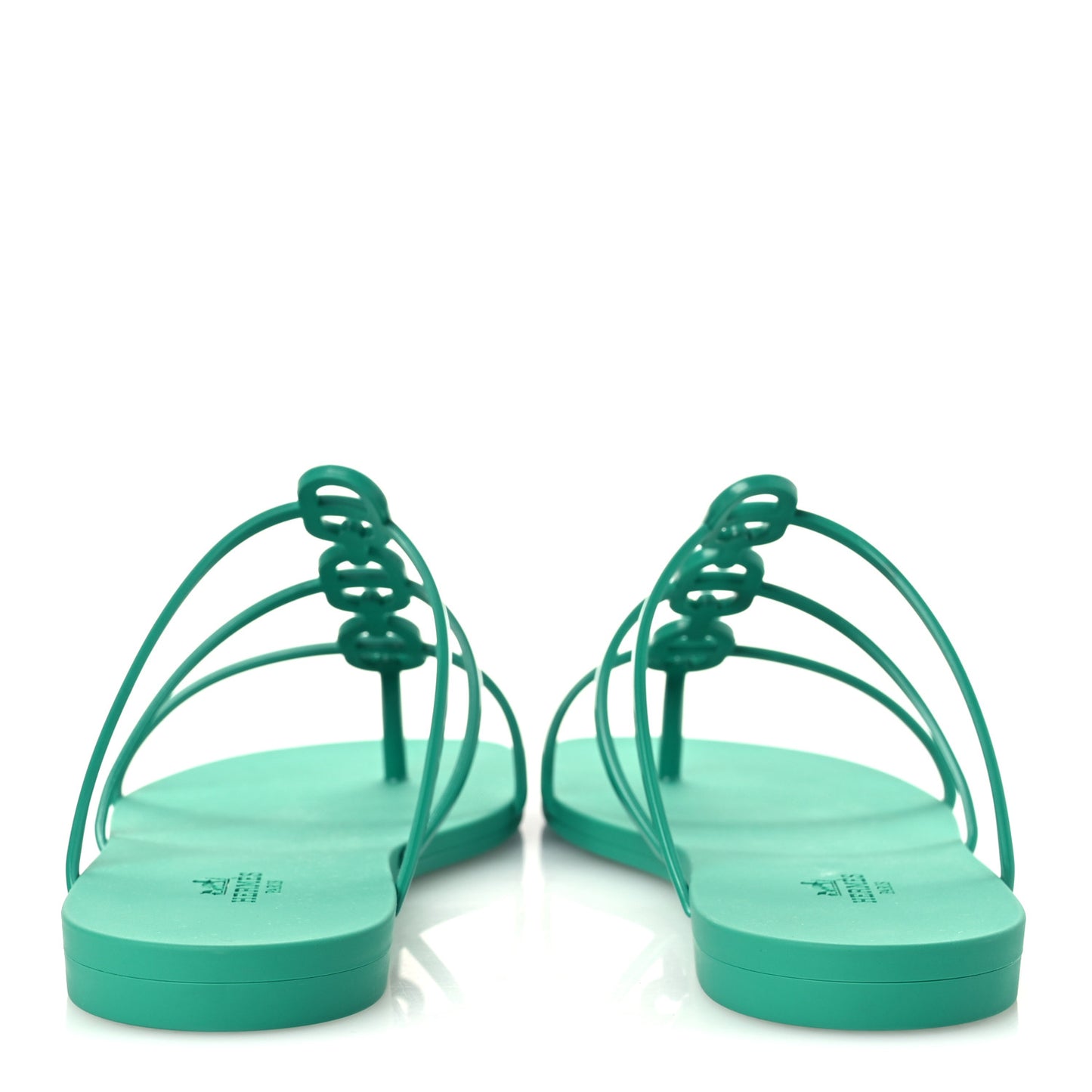 Rubber Womens Mykonos Sandals 38 Vert Tourmaline