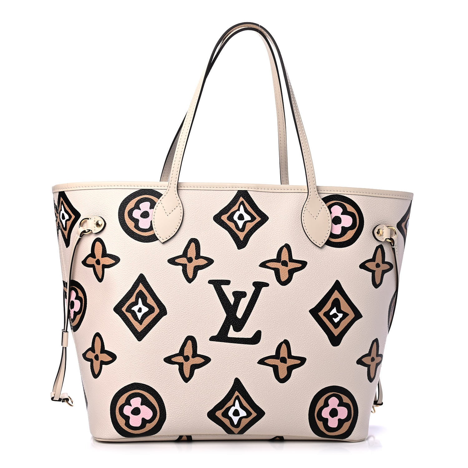 Louis Vuitton Monogram Giant Wild At Heart Neverfull MM Creme 1 of 4