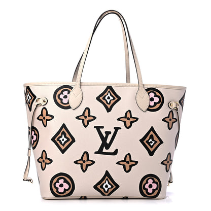 Louis Vuitton Monogram Giant Wild At Heart Neverfull MM Creme 1 of 4