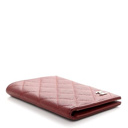 Chanel Caviar Quilted Passport Holder Burgundy 4 of 8