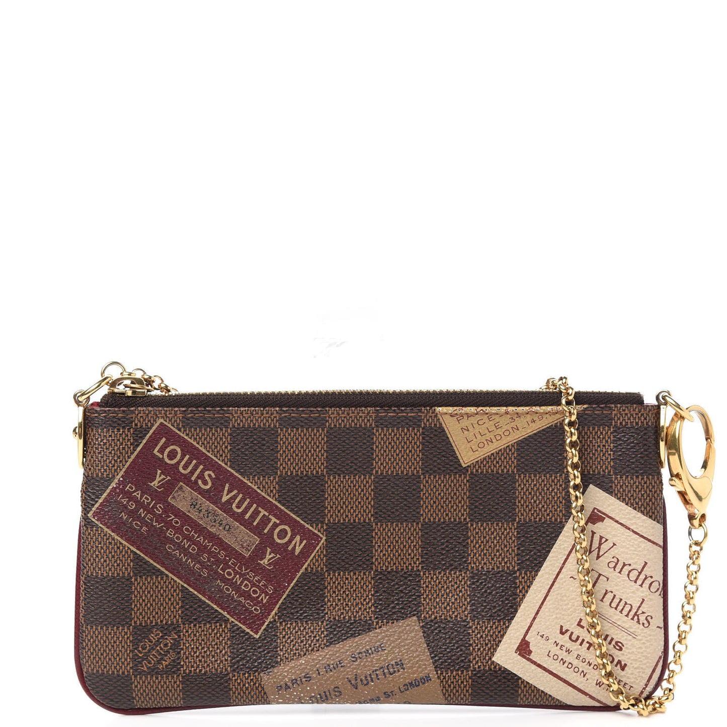Damier Ebene Trunks Labels Pochette Milla MM