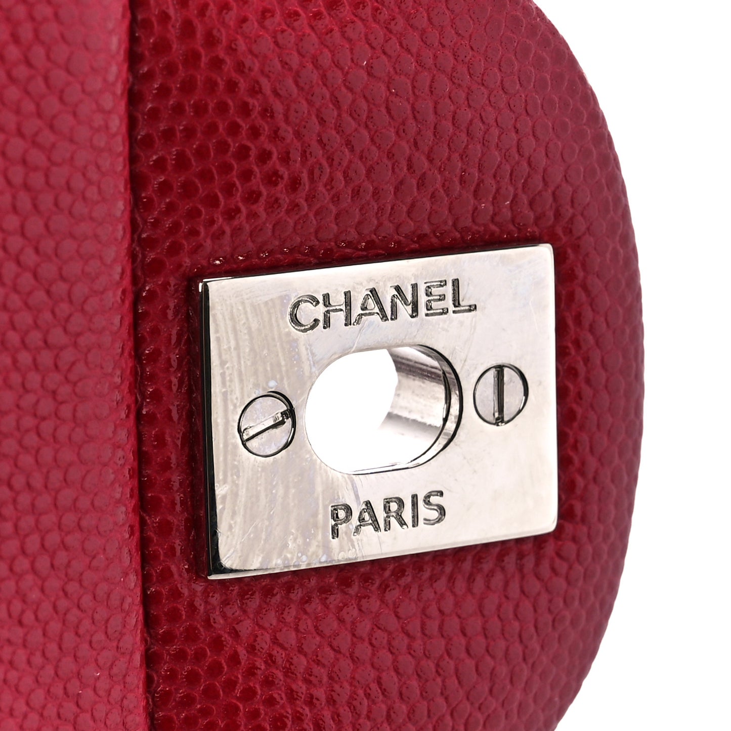Caviar Quilted Mini Square Flap Red