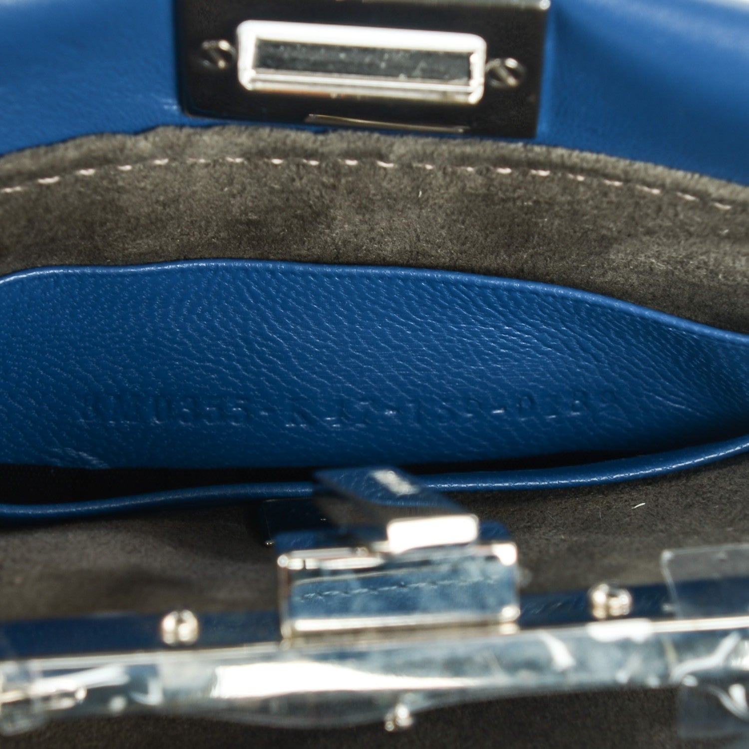 Fendi Nappa Micro Peekaboo Iconic Satchel Iris 7 of 8