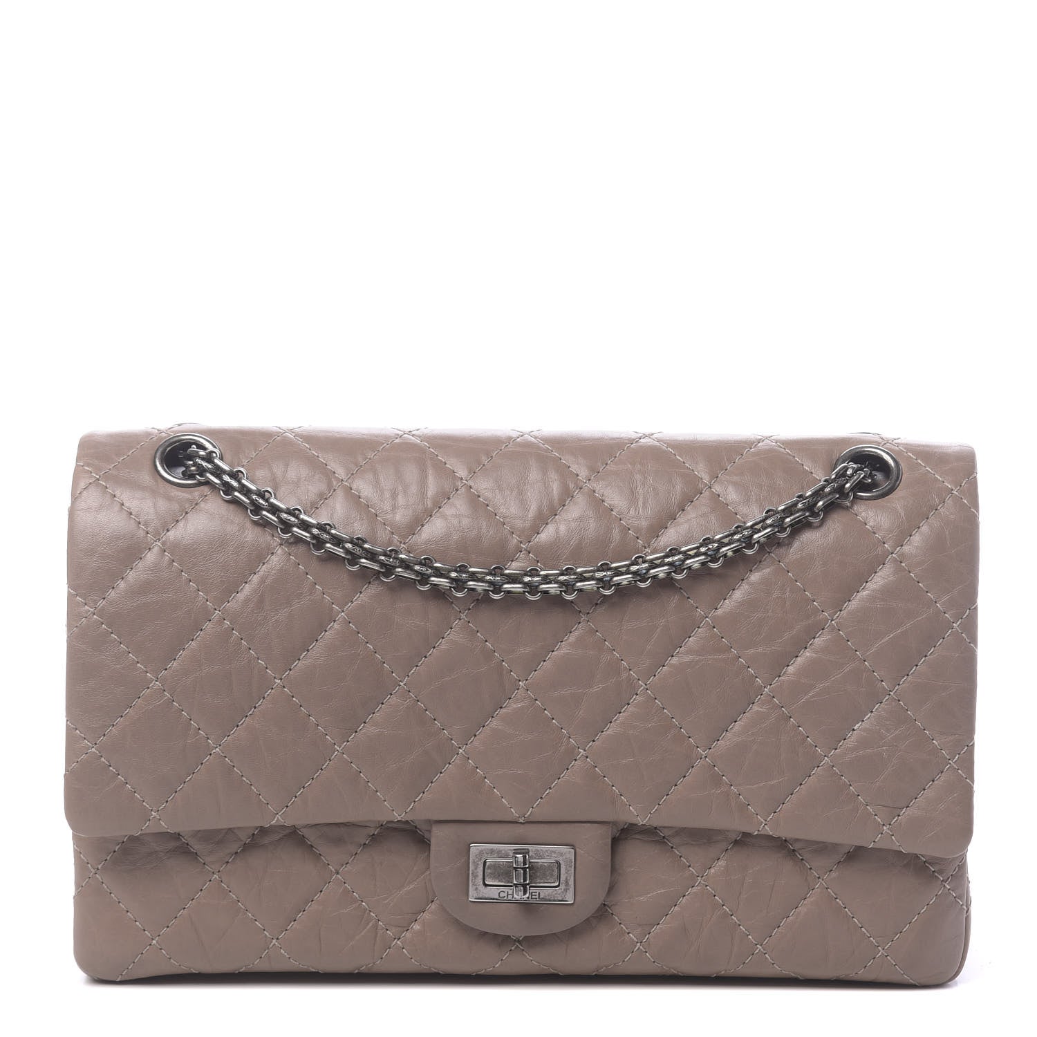 Chanel Aged Calfskin Quilted 2.55 Reissue 226 Flap Taupe 1 of 11