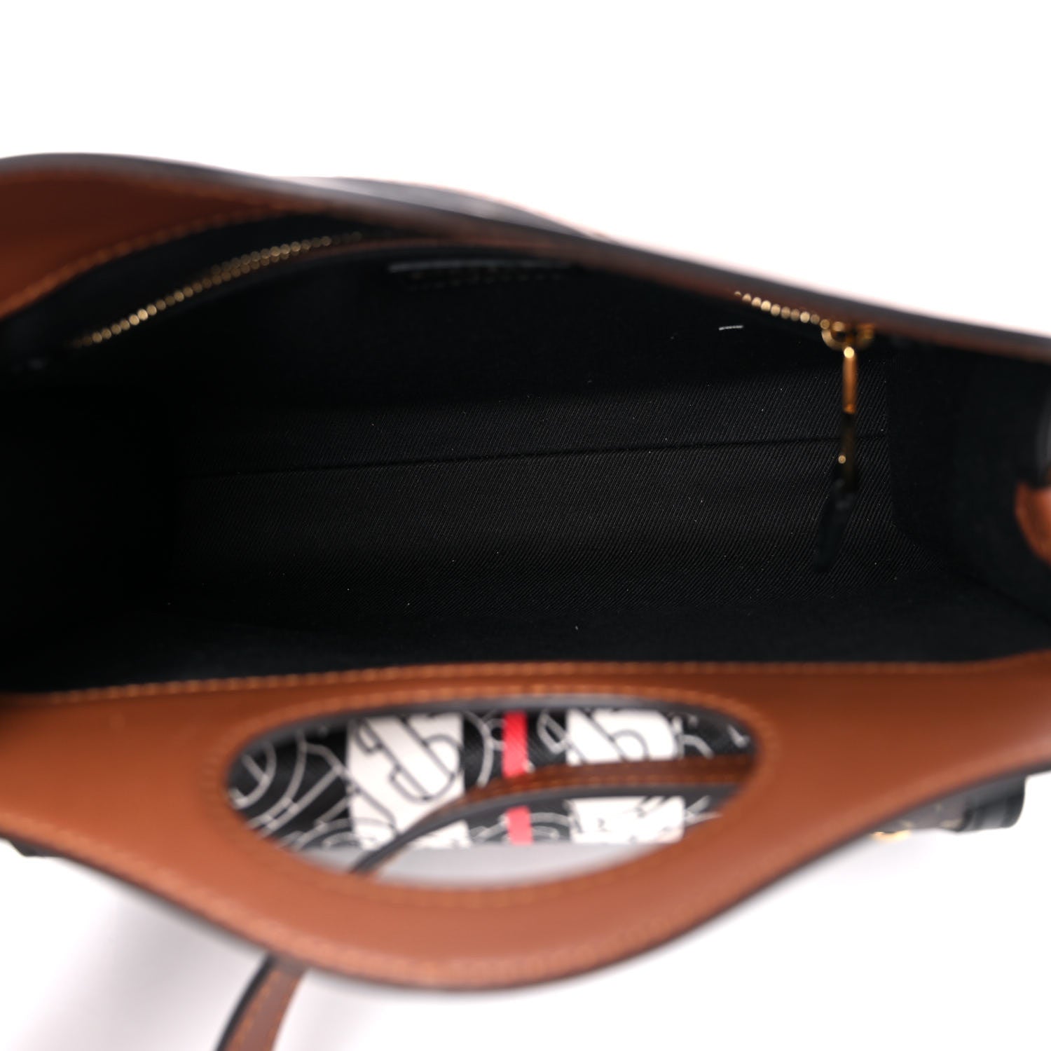 Burberry E-Canvas Monogram Stripe Mini Pocket Bag Bridle Brown 7 of 9