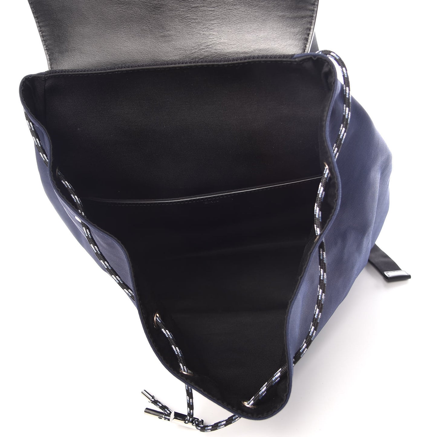 Calfskin Nylon Motion Backpack Black Blue