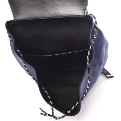 Christian Dior Calfskin Nylon Motion Backpack Black Blue 5 of 9