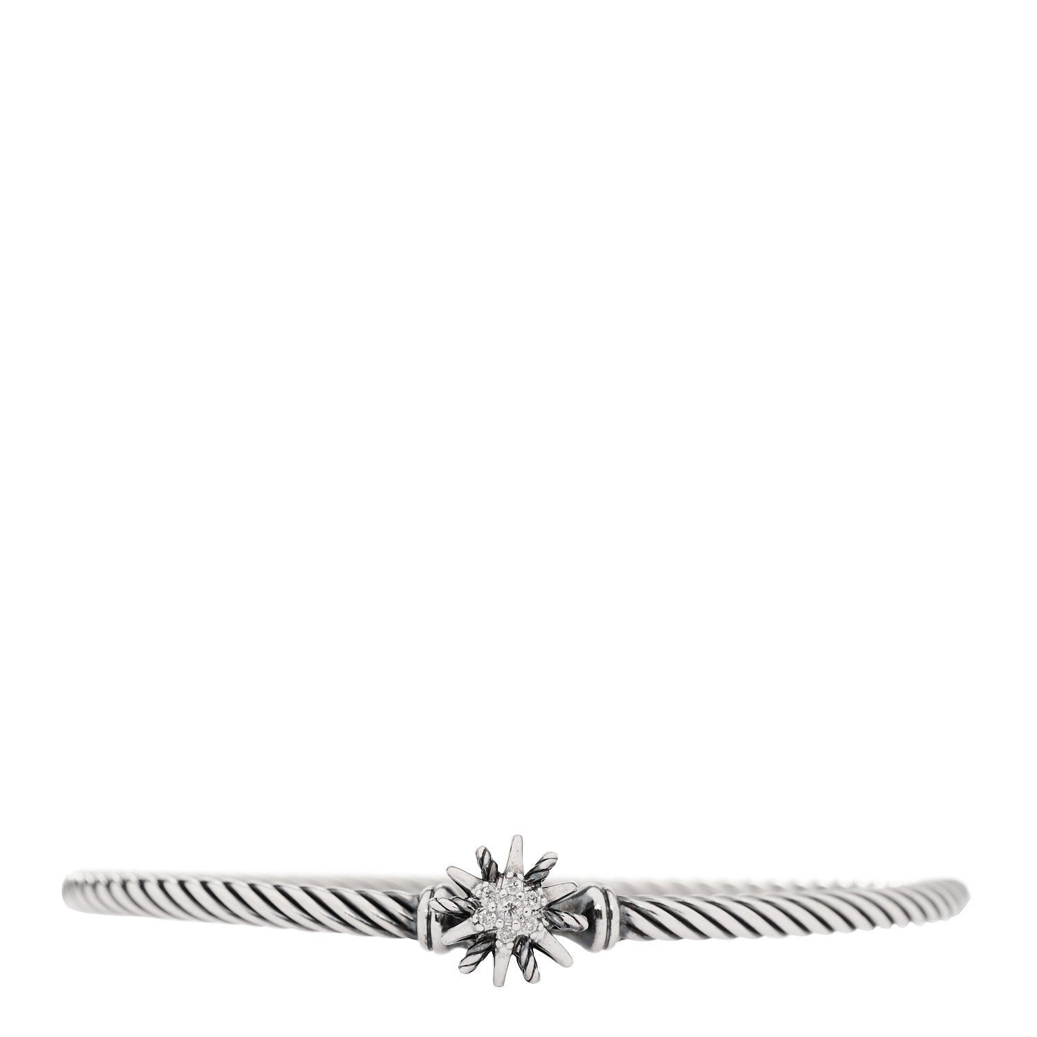 David Yurman Sterling Silver Diamond Starburst Bracelet 1 of 5