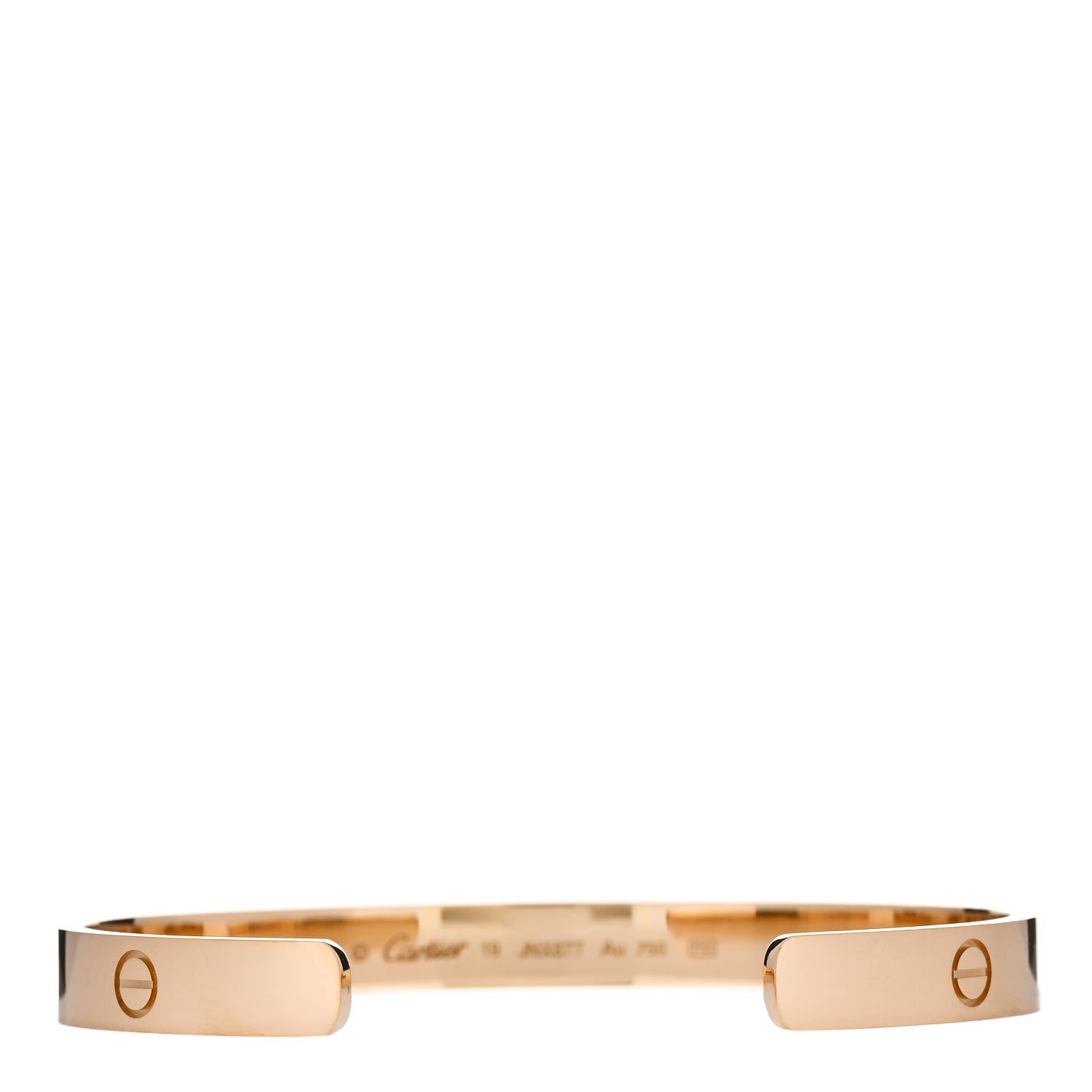 Cartier 18K Yellow Gold LOVE Cuff Bracelet 19 2 of 4