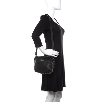 Christian Louboutin Calfskin Studded Shoulder Bag Black 2 of 9
