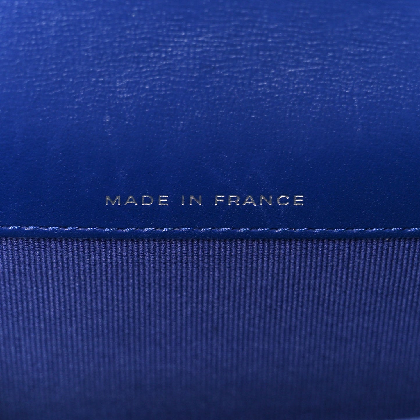 Lambskin Quilted Flap Card Holder Wallet Blue