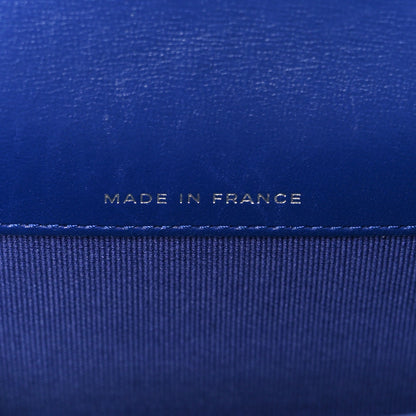 Chanel Lambskin Quilted Flap Card Holder Wallet Blue 6 of 9