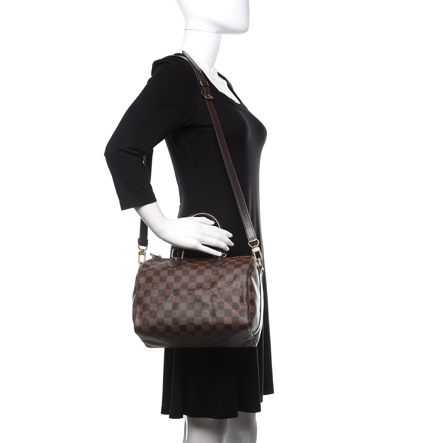 Damier Ebene Speedy Bandouliere 25