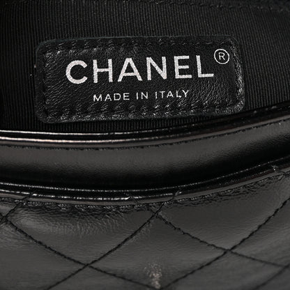 Chanel Shiny Goatskin Quilted Medium Flap Black 6 of 10