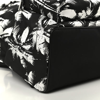 Saint Laurent Canvas Palm Tree City Backpack Black White 7 of 8