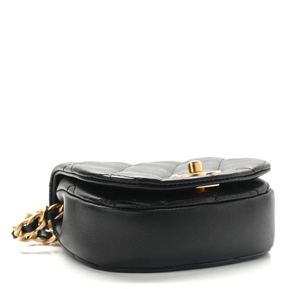 Chanel Calfskin Quilted Mini Coco Mail Clutch with Chain Black 4 of 10