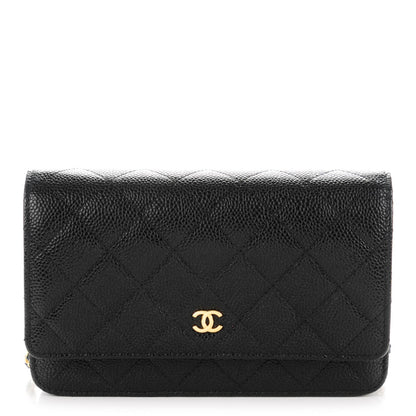 Chanel Caviar Quilted Wallet On Chain WOC Black 1 of 8