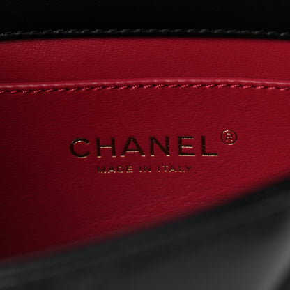 Chanel Lambskin Enamel Quilted Mini Pending CC Square Flap Black 6 of 9