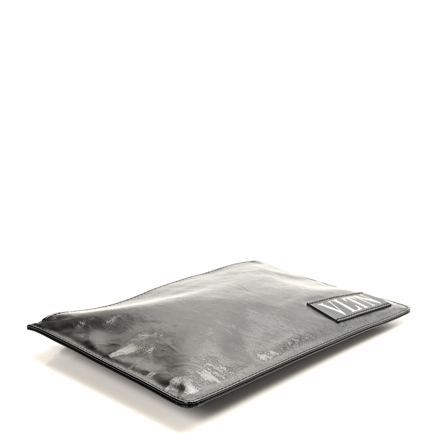 Vinyl VLTN Large Flat Zip Pouch Black