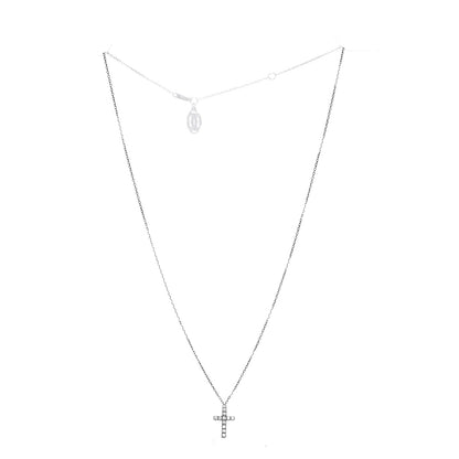 Cartier 18K White Gold Diamond Symbols Cross Pendant Necklace 3 of 9