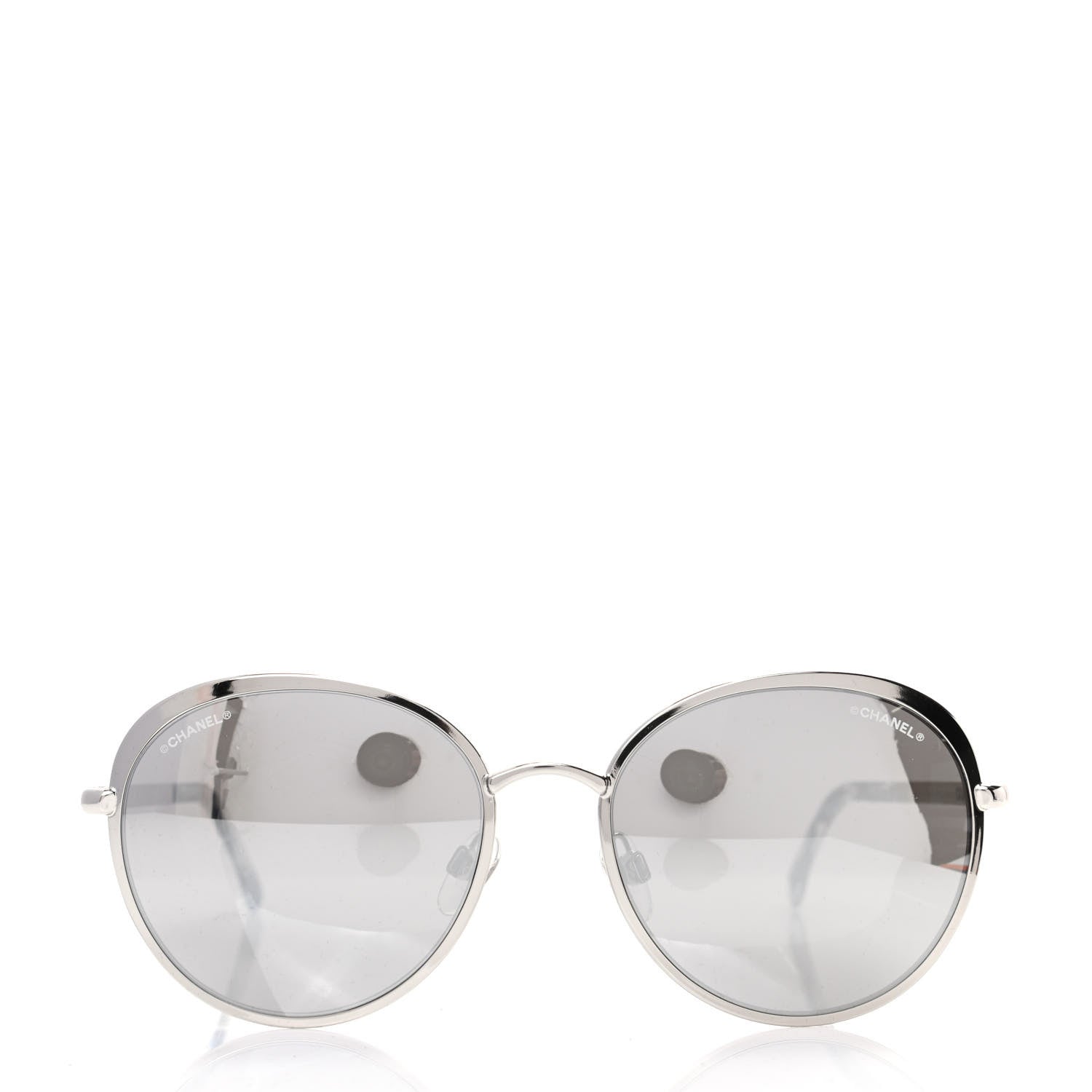 Chanel Metal Spring Round Sunglasses 4206 Silver 2 of 8