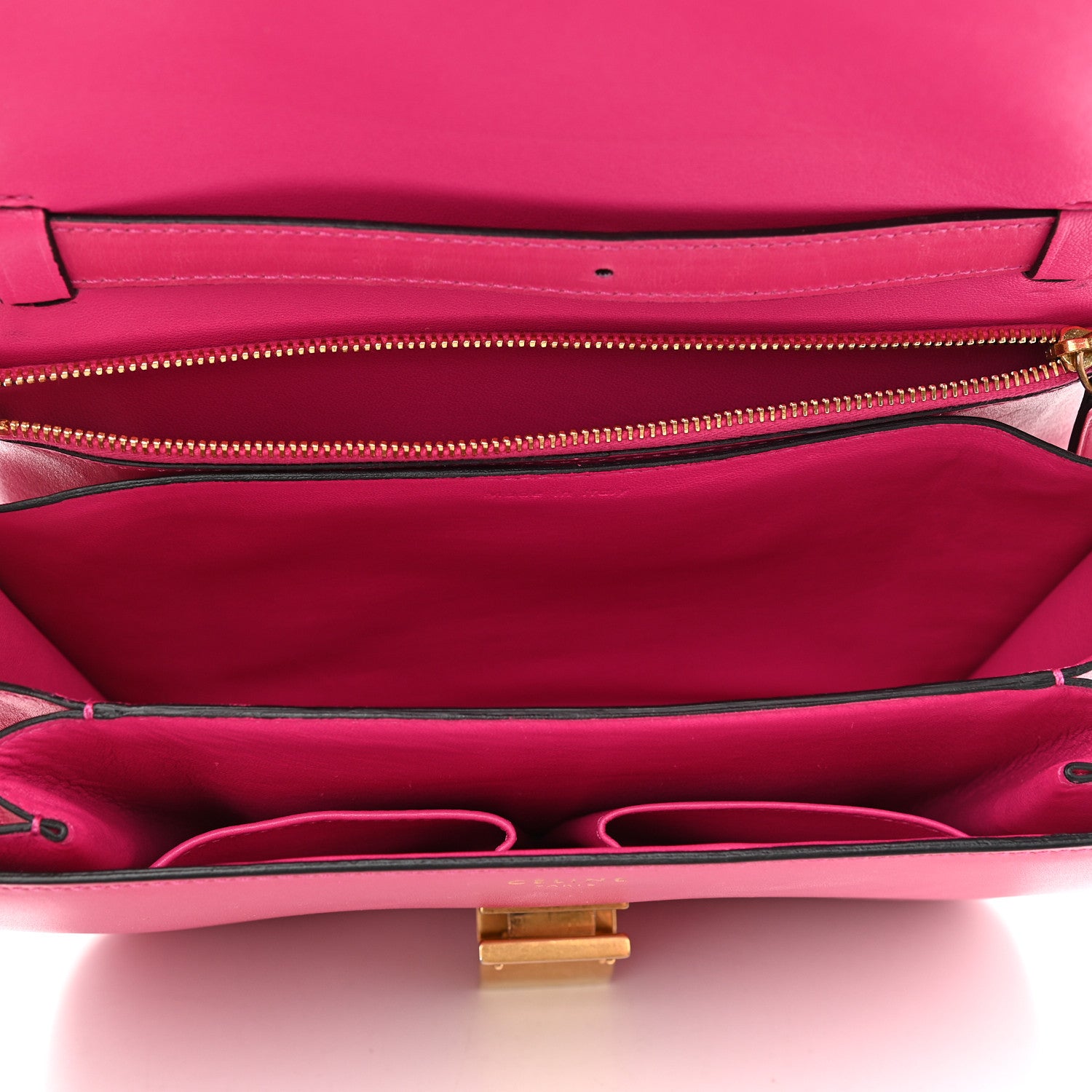 Celine Box Calfskin Medium Classic Box Flap Bag Hibiscus 4 of 10